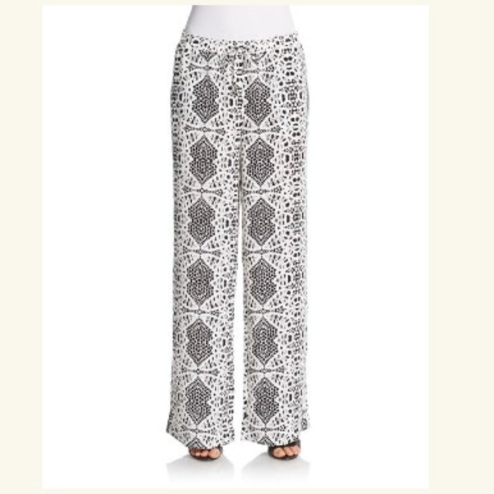 Philosophy  b/w Geo-print Wide-leg palazzo Pants S